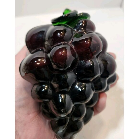MCM Glass Purple Grapes & Red Bell Pepper Decorations Fruits Vegetables Food - Picture 14 of 16